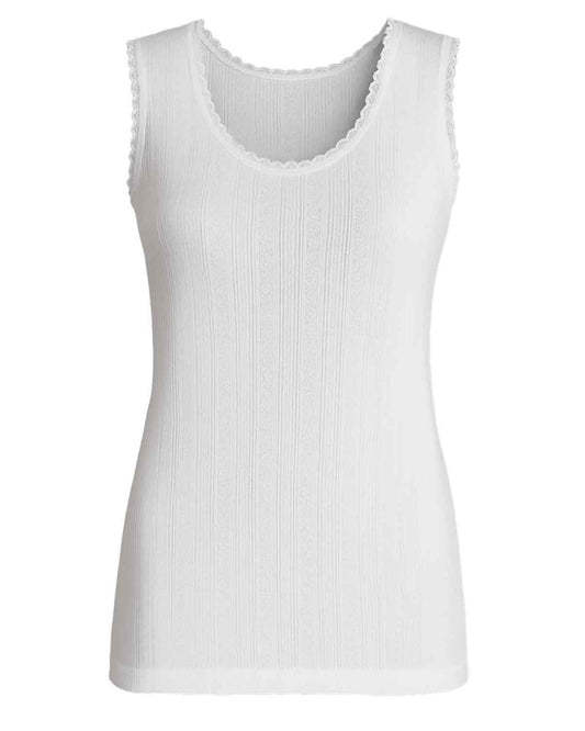 Vedonis Seamless Sleeveless Top - White Cotton - Image 1 - The Classic Boutique