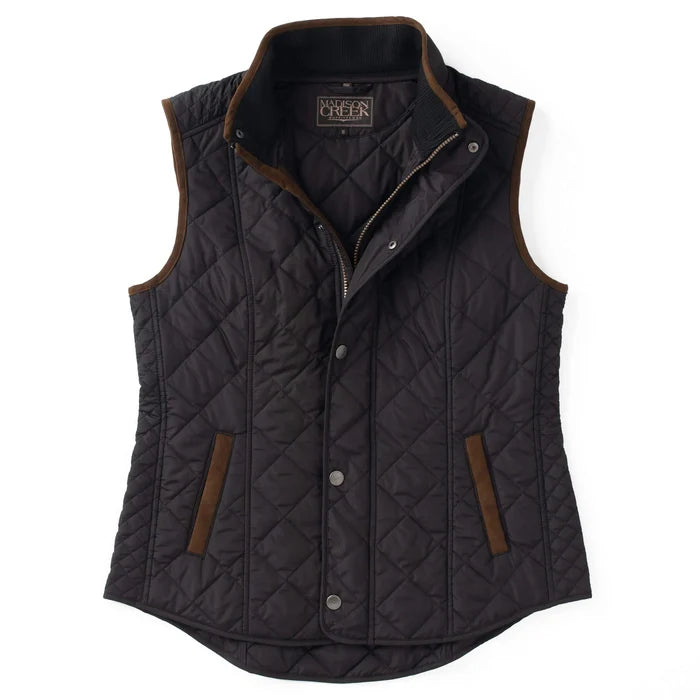 Vista Quilted Nylon Vest by Madison Creek Outfitters in Black