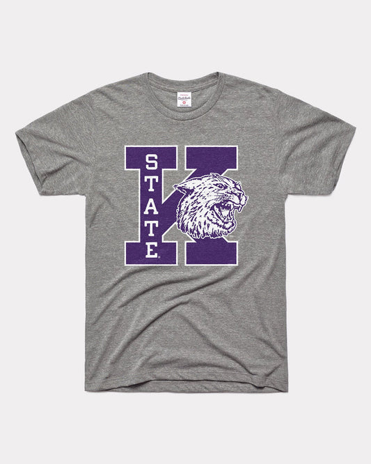 Grey Wabash Block K-State Wildcats Vintage T-Shirt