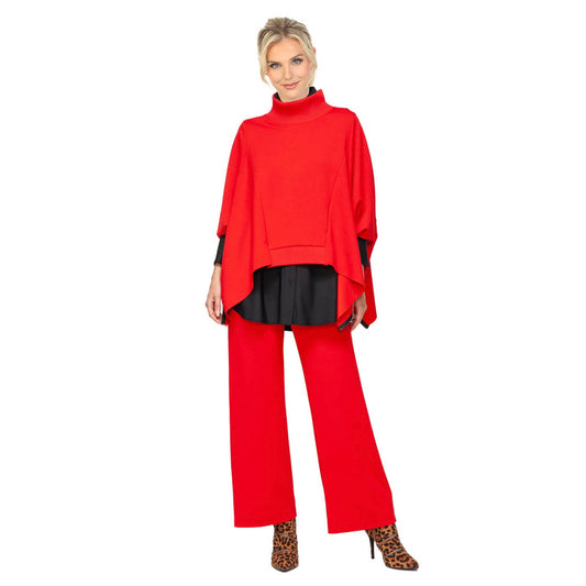 Wide-Leg Pull-On Pant in Red - 7150P-RD