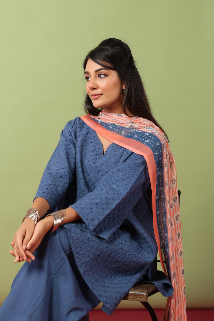 Women’s Cotton Kurta and Farshi Salwar with Dupatta