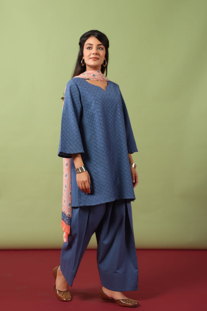 Women’s Cotton Kurta and Farshi Salwar with Dupatta