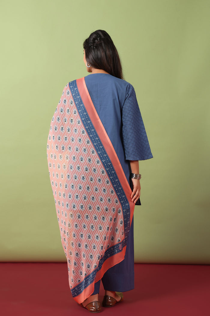 Women’s Cotton Kurta and Farshi Salwar with Dupatta