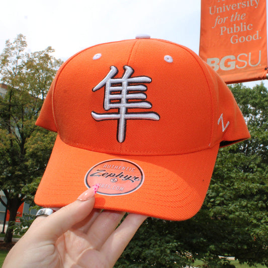 Zephyr Falcon Kanji 3D Orange Hat